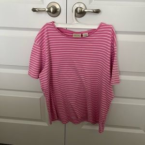 VINTAGE PINK STRIPPED TEE